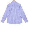 Vichy Blue Gingham Oxford Check Button Down Cotton Shirt