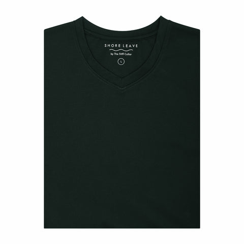Shore Leave Midnight Navy V-Neck Premium Cotton T-shirt