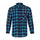 Navy Blue Check Flannel Button Down Casual Shirt