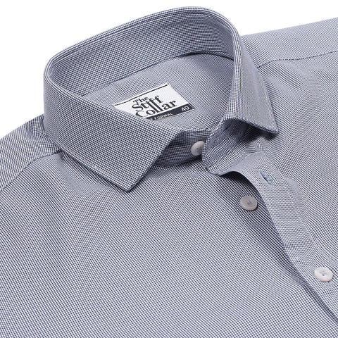 Midnight Navy And Olive Green Satin Regular Fit Cotton Shirt Combo