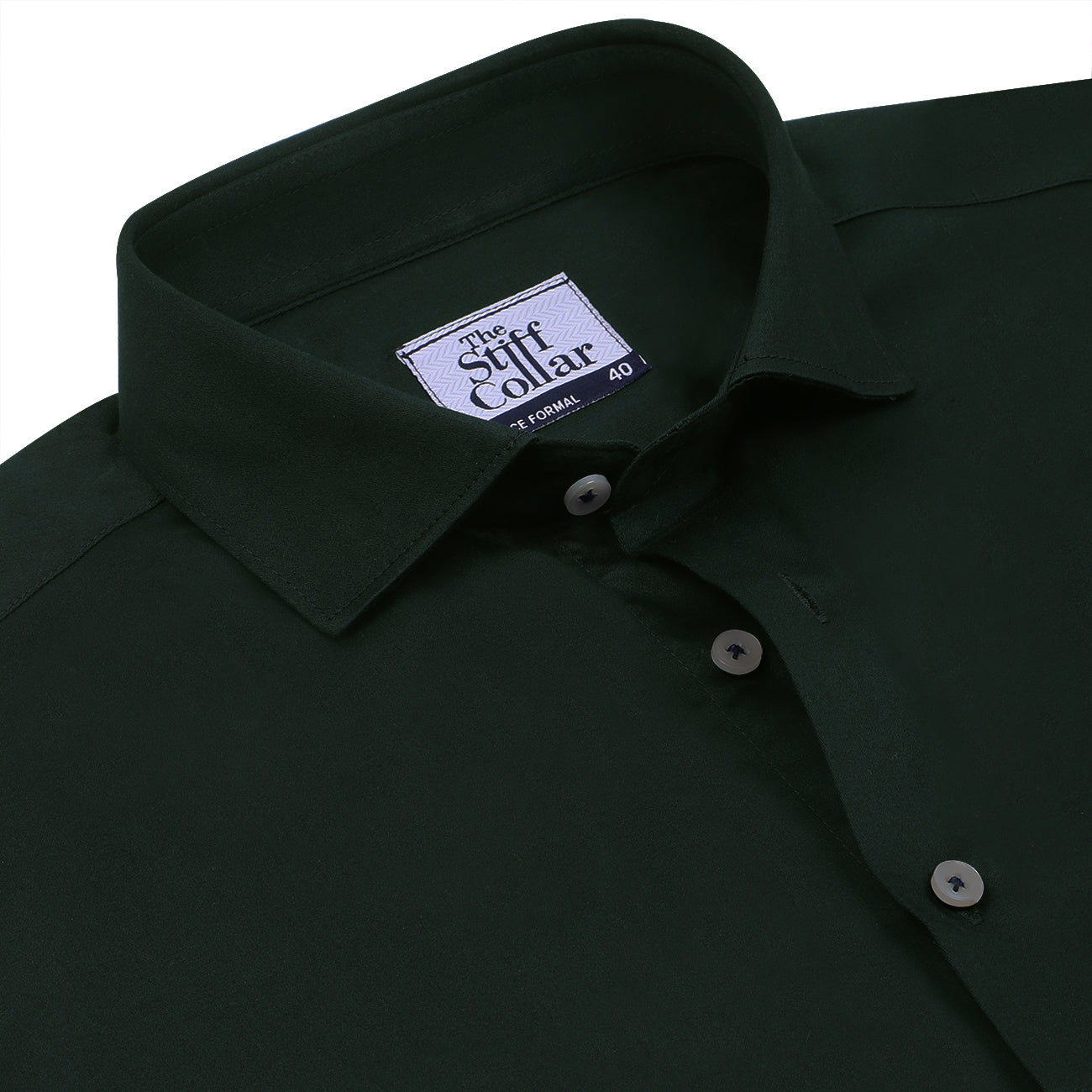 Olive Green Satin Half Sleeves Cotton Shirt