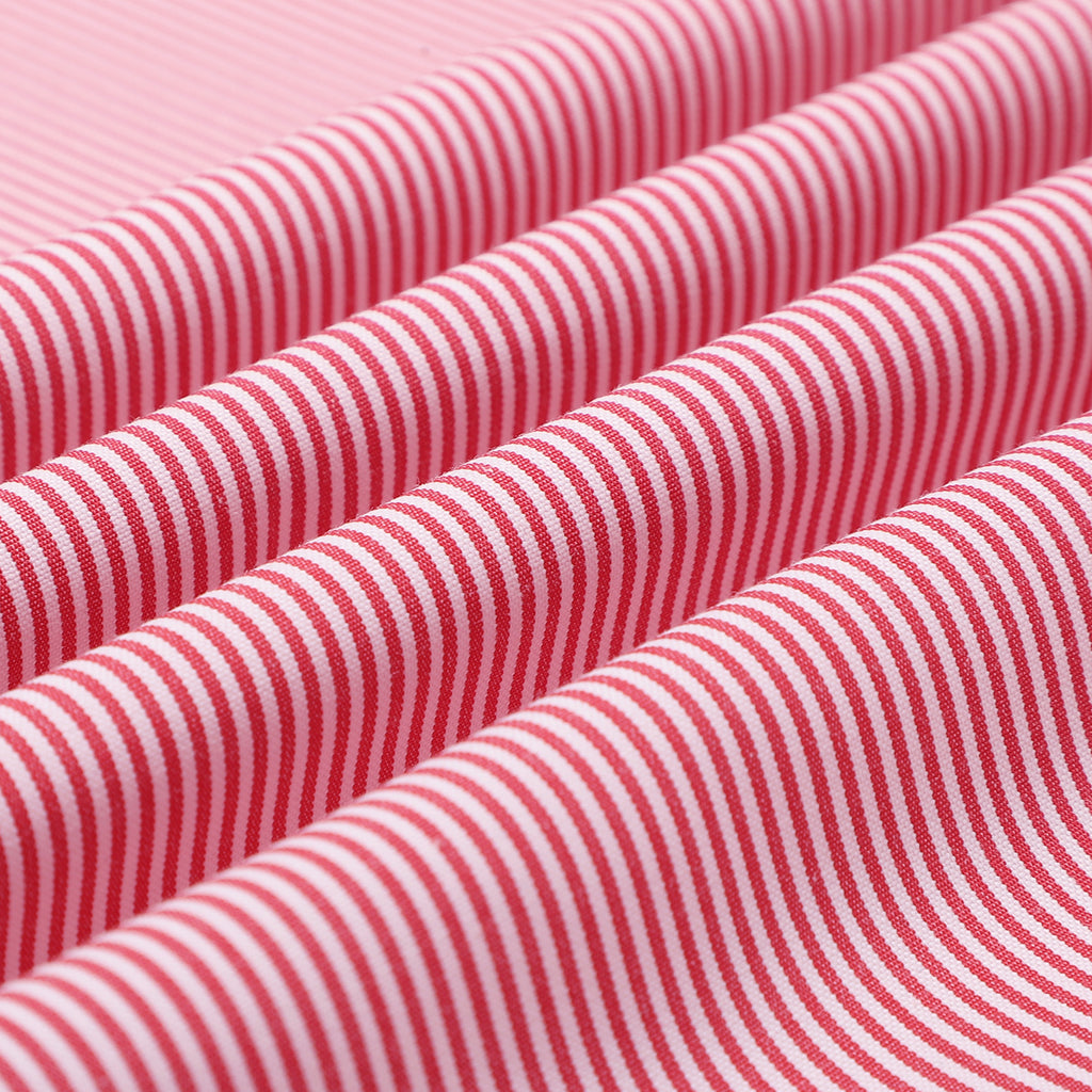 Fire Red Pencil Stripes Button Down Non Iron Shirt