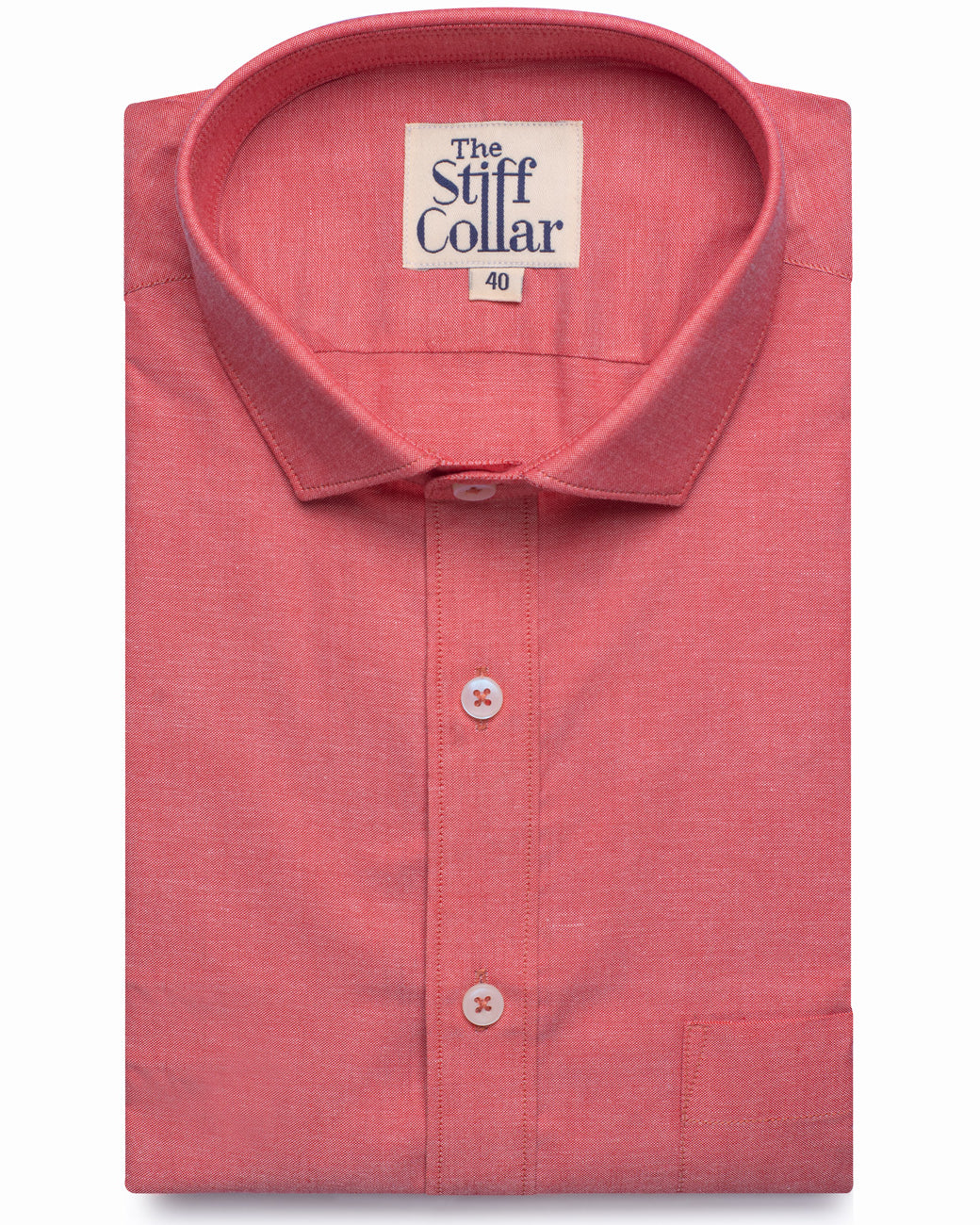 Salmon Oxford 2 Ply Cotton Regular Fit Shirt