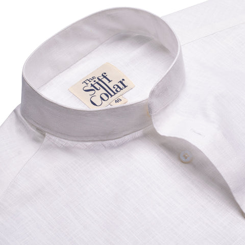 White Satin Regular Fit Cotton Shirt
