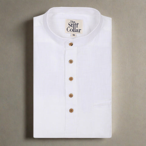 Navy Satin Regular Fit Cotton Shirt