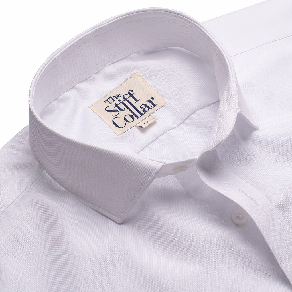 White Oxford And French Stripes Half Sleeve Cotton Shirt Combo