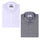 Premium White and Grey Herringbone Button Down Collar Cotton Shirt Combo