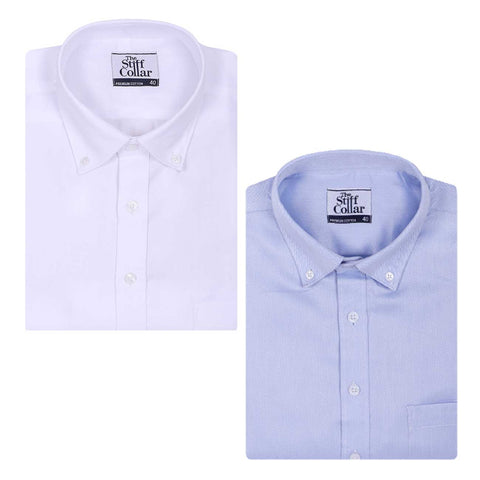 Monti French Navy Blue Stripes Button Down Satin Cotton Shirt