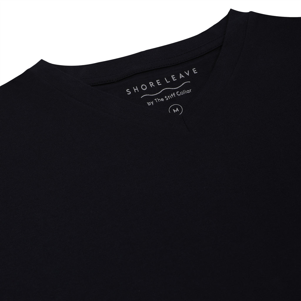 Soft Enzyme Washed Plain V neck T-shirt Combo Pack Of 3 (White, Navy, Black)