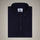 Navy Herringbone Denim Button Down Collar Regular Fit Shirt