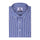 Premium Blue Ultramarine Checks and Navy Candy Stripes Button Down Collar Cotton Shirt Combo