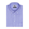 Vichy Blue Gingham Oxford Check Button Down Cotton Shirt