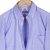 Vichy Blue Gingham Oxford Check Button Down Cotton Shirt