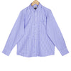 Vichy Blue Gingham Oxford Check Button Down Cotton Shirt