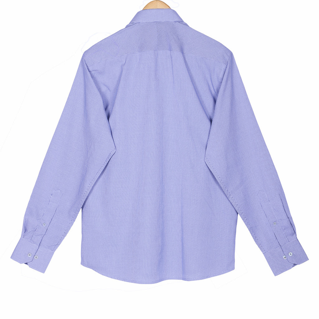 Light Blue Micro Houndstooth Executive Shirt