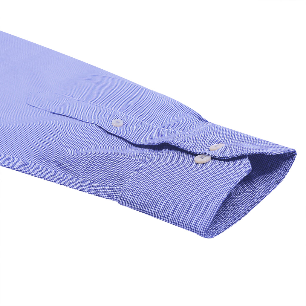 Light Blue Micro Houndstooth Executive Shirt