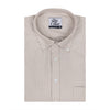 Camel Brown Oxford Check Button Down Cotton Shirt