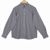 Carbon Black Houndstooth Button Down 2 Ply Cotton Shirt
