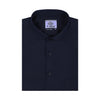 Navy Satin Regular Fit Cotton Shirt