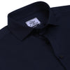 Navy Satin Regular Fit Cotton Shirt