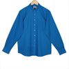 Sapphire Blue Button Down Cotton Linen Shirt