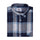 Midnight Blue Flannel Checks Button Down Cotton Shirt