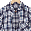 Scottish Navy White Brushed Checks Regular Fit Cotton Shirt