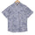 Subtle Blue Tropical Print Half Sleeve Cotton Shirt