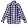 Scottish Navy White Brushed Checks Regular Fit Cotton Shirt