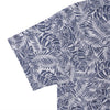 Subtle Blue Tropical Print Half Sleeve Cotton Shirt