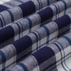 Scottish Navy White Brushed Checks Regular Fit Cotton Shirt