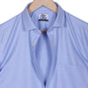 Luthai Manchester Blue Herringbone Half Sleeve 2 Ply Giza Cotton Shirt