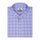 Luthai Storm Blue Glen Plaid Checks Half Sleeve 2 Ply Giza Cotton Shirt