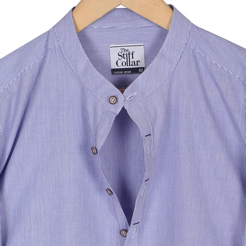 White Grey Check Enzyme Washed Shirt