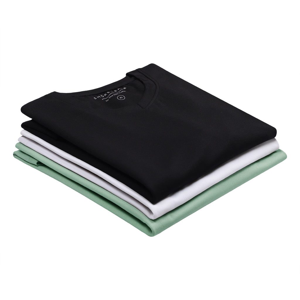 v neck full sleeve t shirt combo