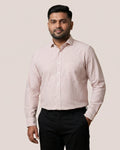 Caramel Brown and White Stripe Classic Oxford Shirt