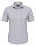 Silver Mist Regular Fit Half Sleeve Cotton Shirt