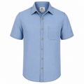 Austin Light Wash Denim Regular Fit Half Sleeve Shirt (Pre-order: Shirts will be shipped on 1st June)