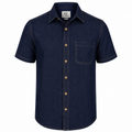 Austin Indigo Wash Denim Regular Fit Half Sleeve Shirt