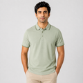 Sage Green Premium Cotton Polo T-Shirt