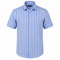 Milano Blue Stripe Regular Fit Half Sleeve Lightweight Cotton Shirt