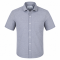 Shadow Grey Dobby Half Sleeve Cotton Shirt