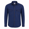 Classic Blue Indigo Washed Denim Shirt