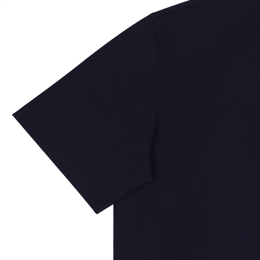 Navy Mandarin Collar Premium T-shirt
