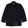 Distressed Black Denim Casual Shirt