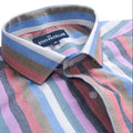 Siena Summer Stripe Regular Fit Half Sleeve Lightweight Cotton Shirt
