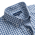 Monti Navy Blue Gingham Checks Button-Down 2 Ply Giza Cotton Shirt