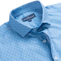Ocean Blue Dobby Regular Fit Cotton Shirt