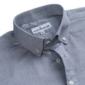 Shadow Grey Dobby Button Down Cotton Shirt