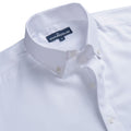 Monti White Herringbone Button Down 2 Ply Premium Giza Cotton Shirt